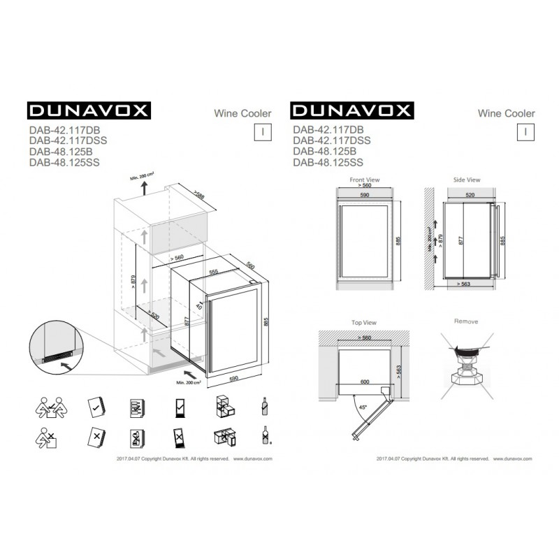 картинка Винный шкаф Dunavox DAB-48.125SS от интернет-магазина exklusiv-bt